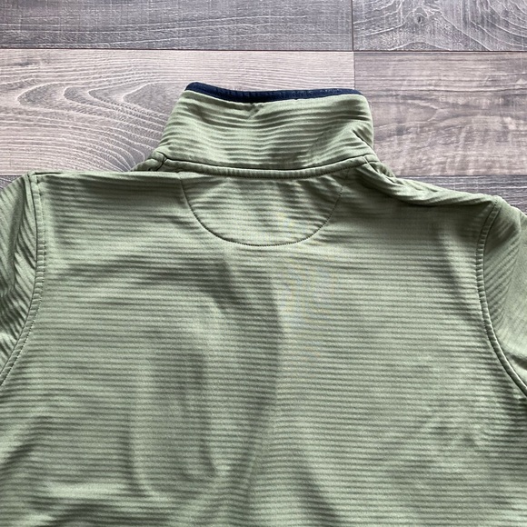 Orvis Horseshoe Hills Fleece 1/2 Zip Womens XL Green Navy Stretch Relaxed 3J79 - Picture 12 of 12